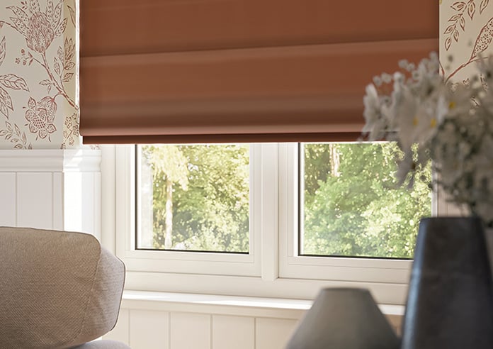 Ascot, Terracotta - Motorised Roman Blind - Image 5